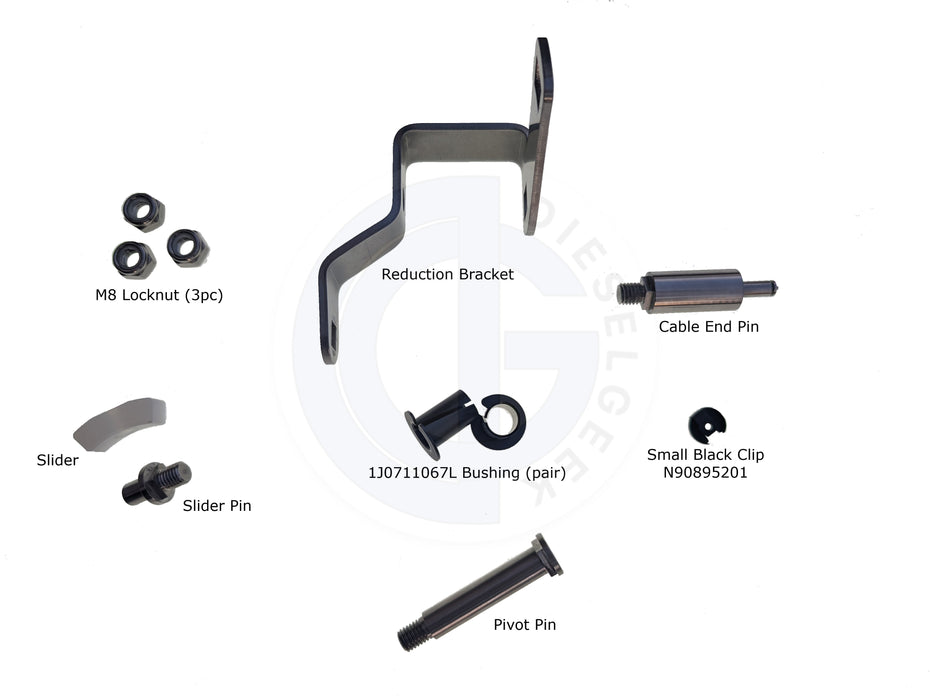 Metal Side to Side Reduction Kit for 02A transmissions